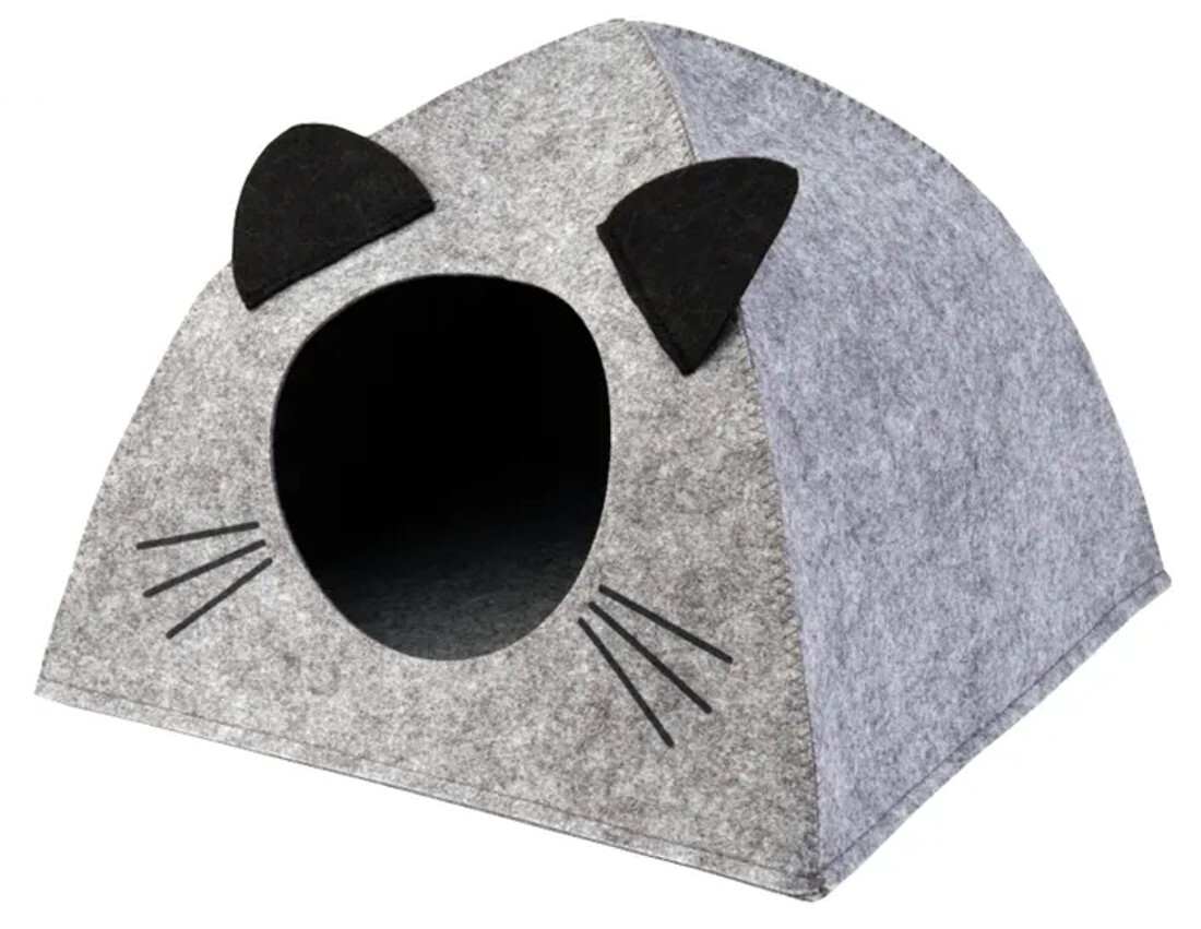 Домик для животных "Палатка УШАСТАЯ", войлок, 38х28х38см