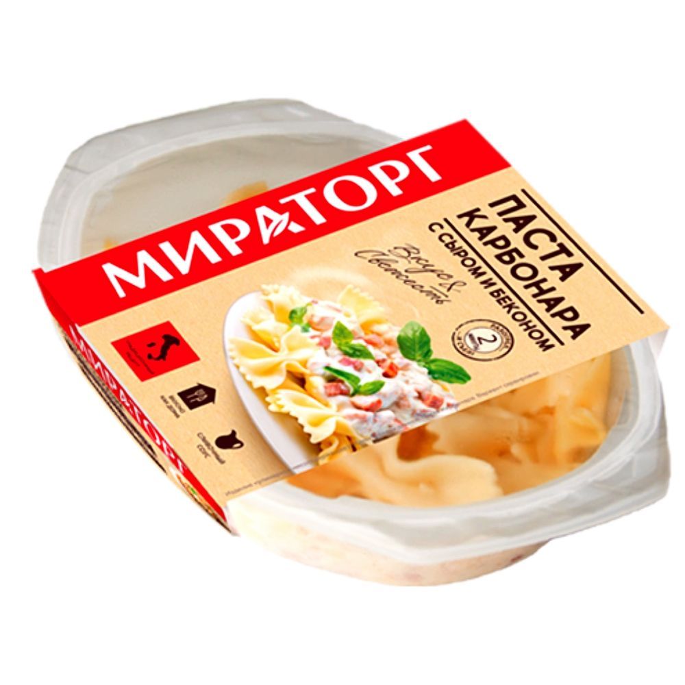 Паста Карбонара с сыром и беконом 260г Мираторг