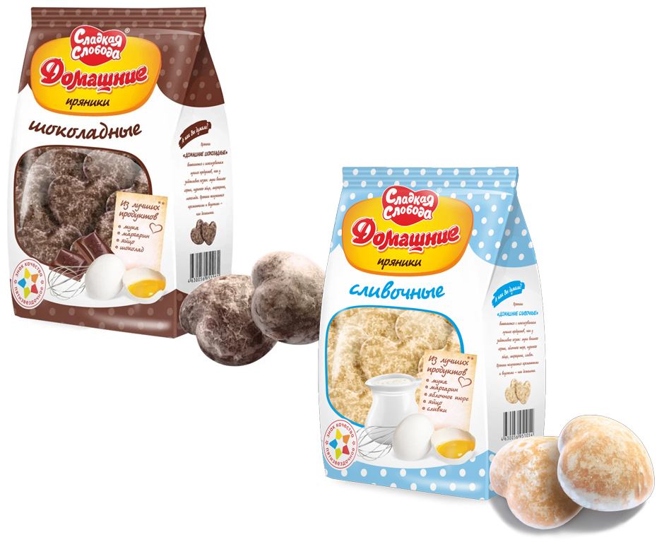 Пряники Домашние шоколадные/сливочные 500гр