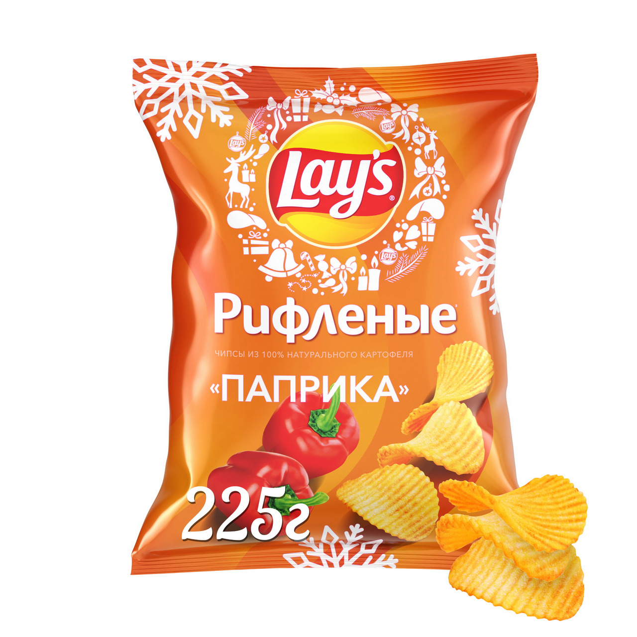 Чипсы Лейз Рифл Паприка 225г