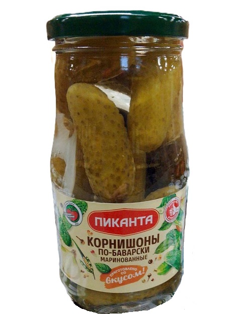 Корнишоны марин. По Баварски Пиканта 520г(МОП 260г), СТб твист