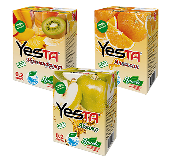 YESTA Нектар 0,2 л. для питания детей дошкольного и школьного возраста (с 3 х лет) ООО ЯКА и БН