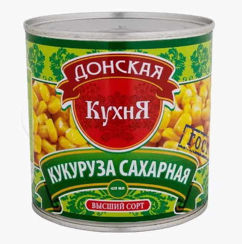 Кукуруза сахарная в зернах 400гр/425мл Донская Кухня