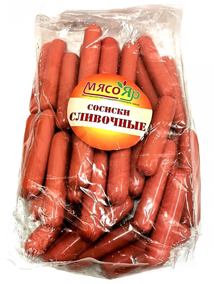 Сосиски Сливочные ГОСТ, кат. Б, газ, кг, Мясояр