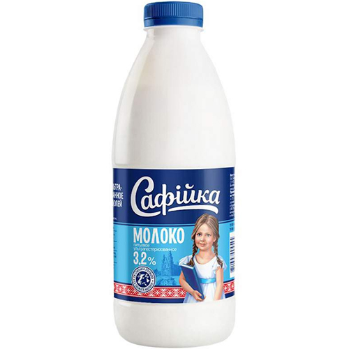 Молоко Сафiйка 3,2% 950мл. ПЭТ БЗМЖ.