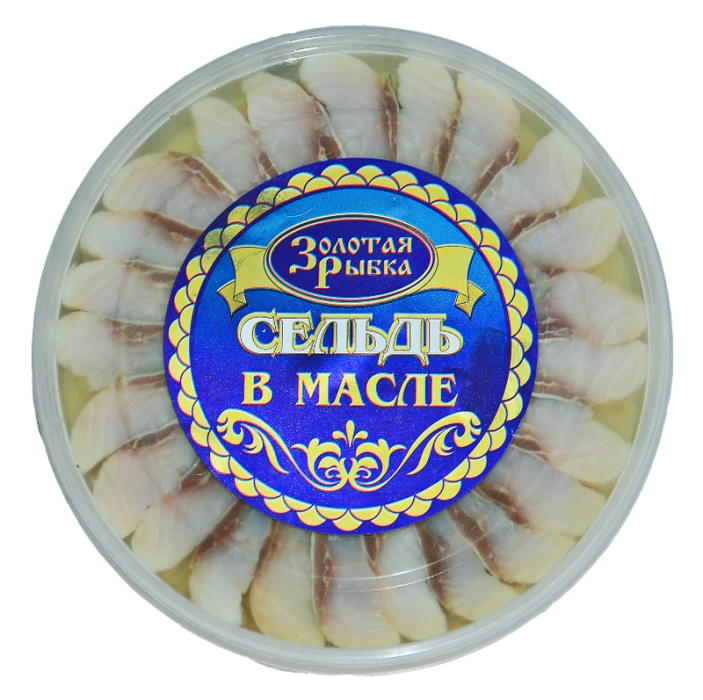 Филе сельди кусочки "Золотая рыбка" 520г