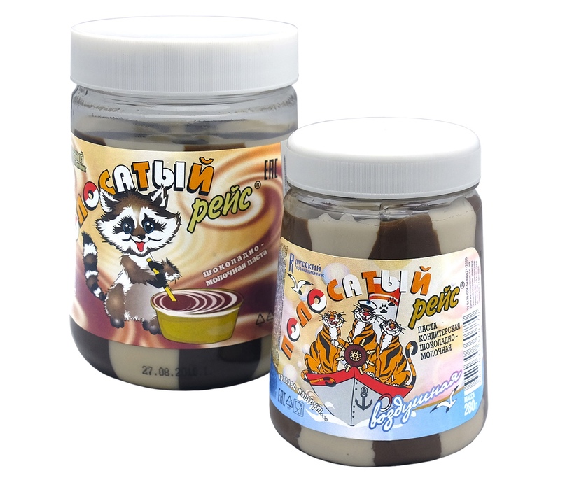 Паста шоколадно ореховая "Полосатый Рейс" 750 г.