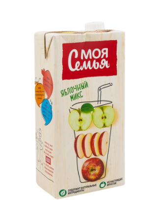 Напиток сокосодержащий "Моя Семья" яблоко 1,45л