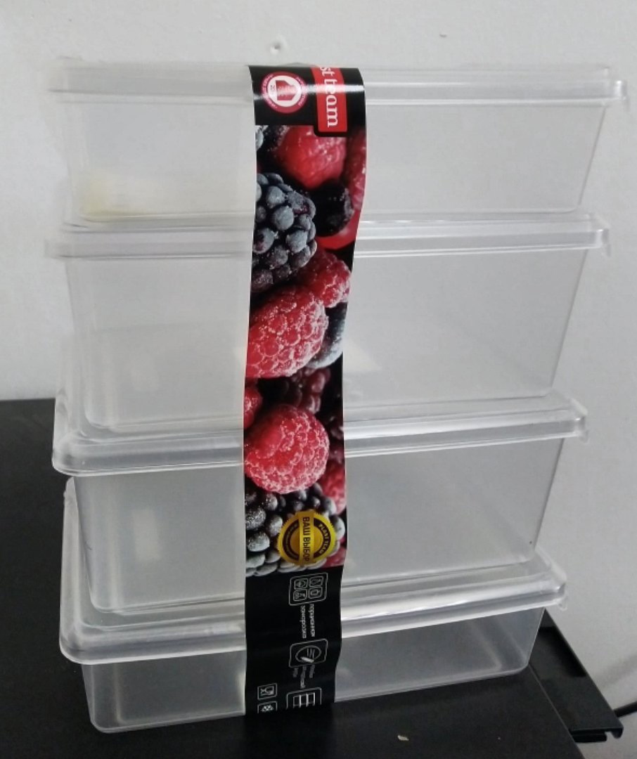 Контейнеры для замораживания 4 шт по 0,5 л с крышками