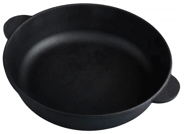 Жаровня диаметр 26 см 3 л без крышки черная с белой крапушкой. Материал алюминий