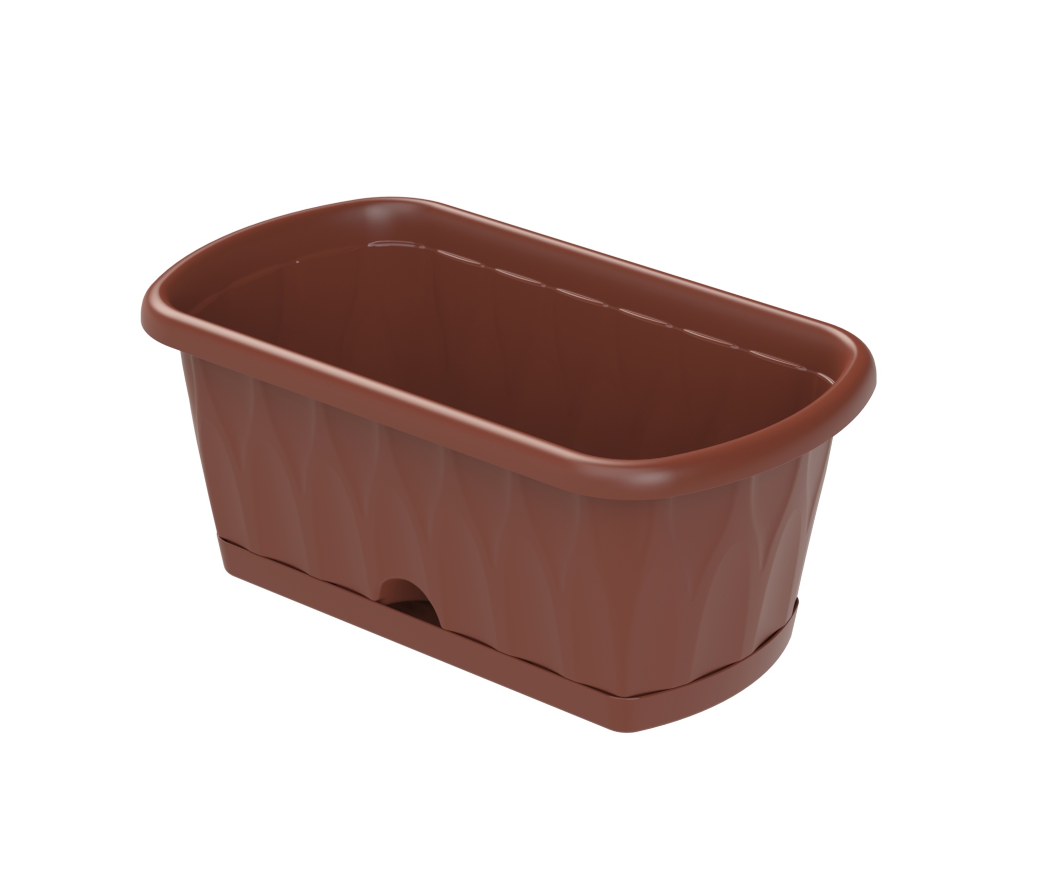 Ящик для растений «Домашний сад» 40см (с поддоном и системой прикорневого полива) (40×22,5×17см)