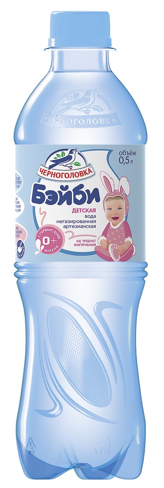 Вода детская Черноголовка Зайчики 0,5 л ПЭТ ООО ПК АКВАЛАЙФ