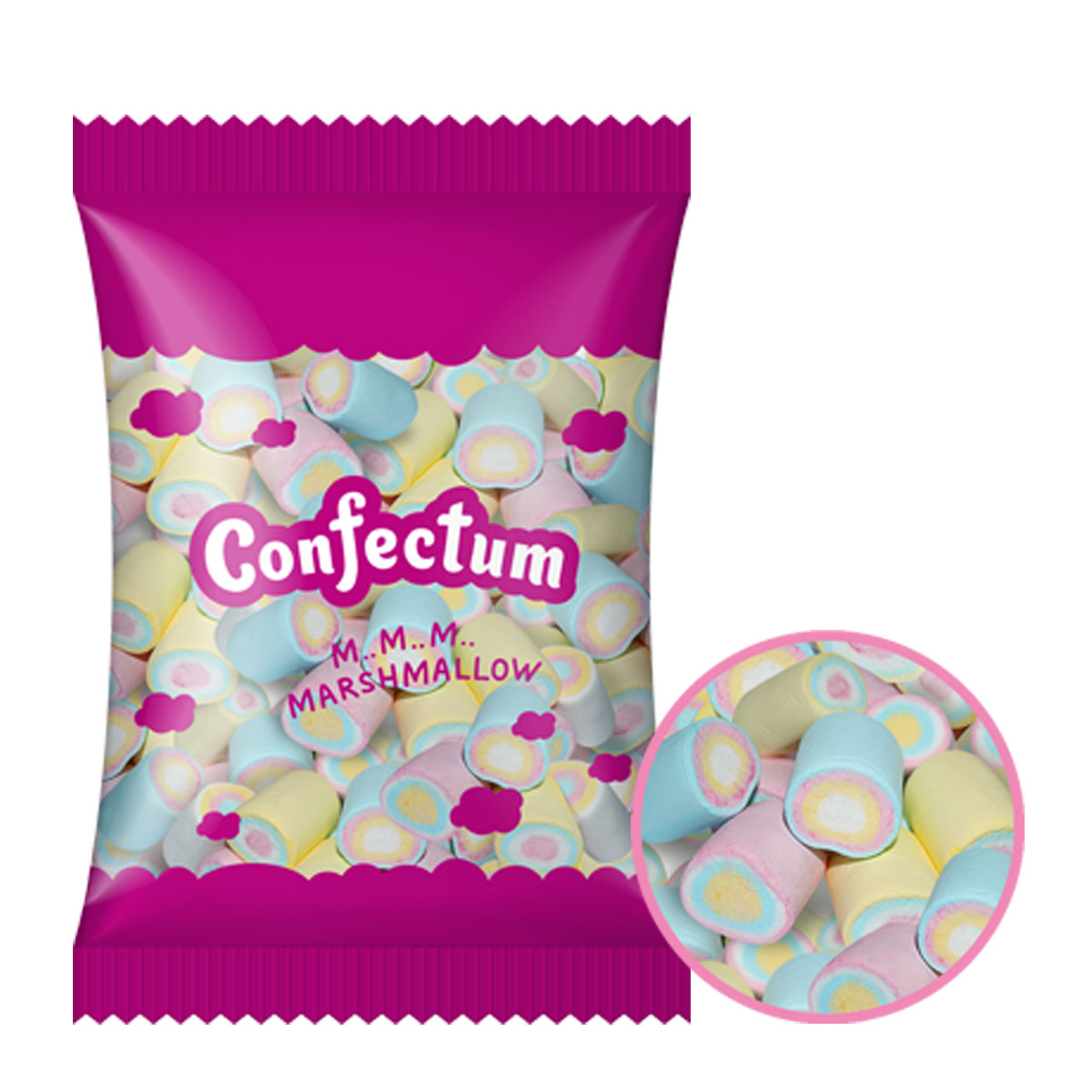 Изделия кондитерские сахаристые Маршмеллоу в ассортименте, 600 гр, ООО "Конфектум"