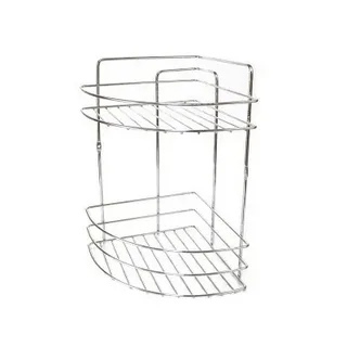 Полка угловая 2 х секционная, 19х19х31,5 см., металл (хром, черный, белый)