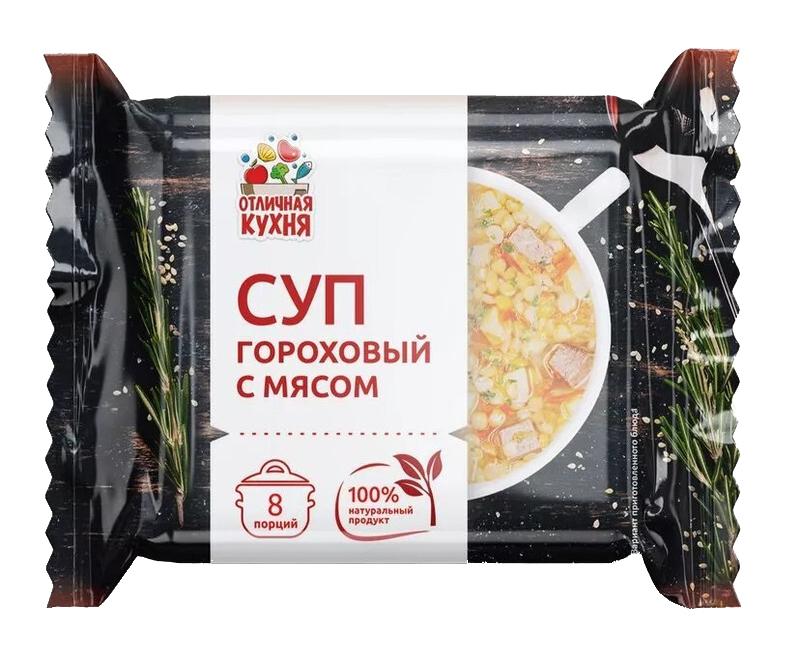 Суп гороховый с копченостями брикет 180г, ООО " Южуралторг"