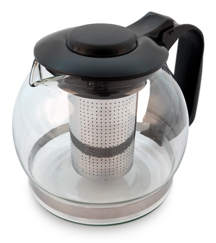 Чайник заварочный TimA, 900мл, Стекло, с ситечком, пластиковая ручка крышка