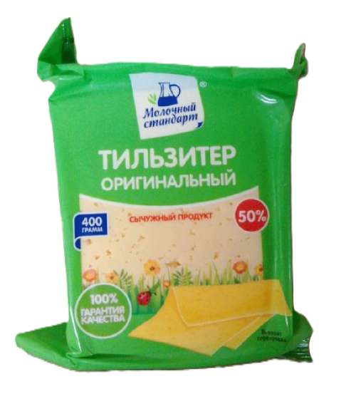 Продукт сычужный оригинальный ТМ Молочный стандарт МДЖ 50 %, 400 г, ЗМЖ ООО Юговской КМП