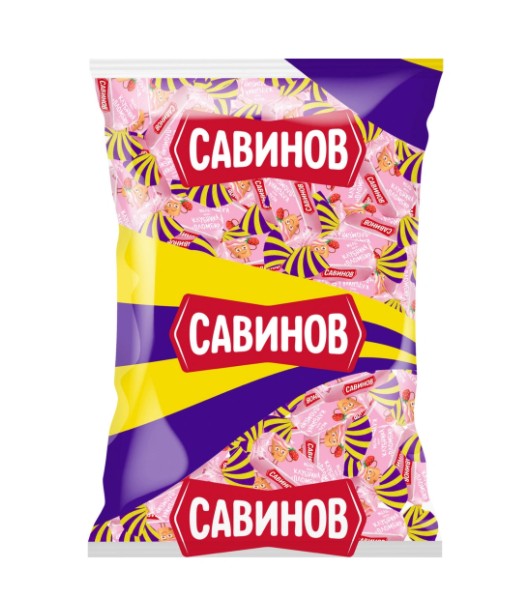 Конфеты двухслойные со вкусом клубники и пломбира Савинов, 1кг, КФ Алтай