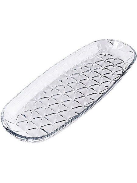 Тарелка овальная 33х13 см. FUJIN Стекло