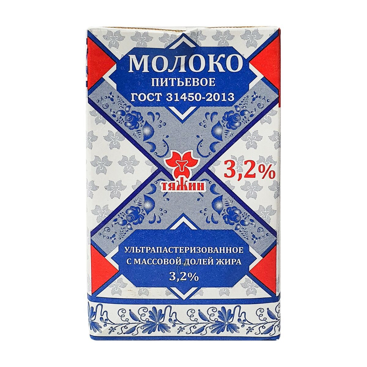 Молоко питьевое ультрапастеризованное с асептическим розливом мдж 3,2% БЗМЖ 1л